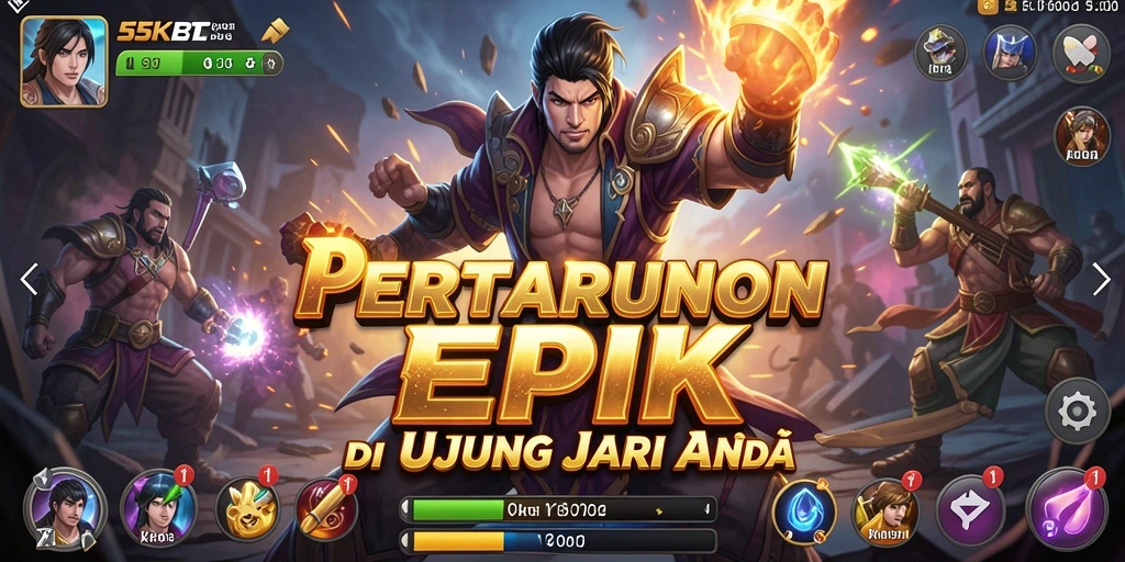 Tampilan gameplay 55KBET yang mendebarkan dalam pertarungan Fighting.