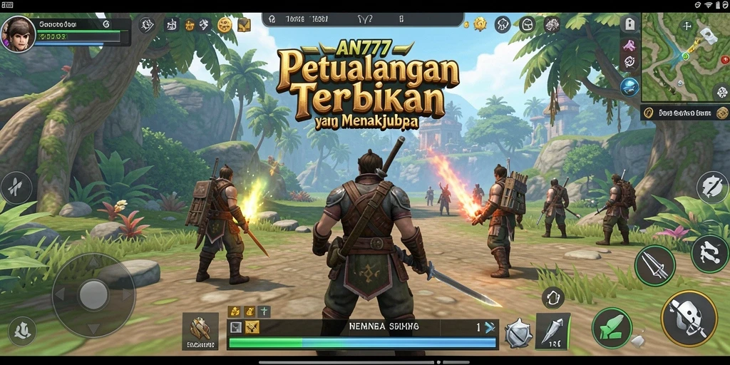 Screenshot AN777 menampilkan gameplay eksplorasi dunia terbuka yang memukau.