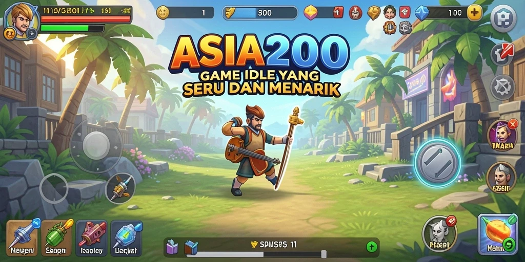 Tampilan gameplay ASIA200 dengan mekanisme Idle yang menarik.