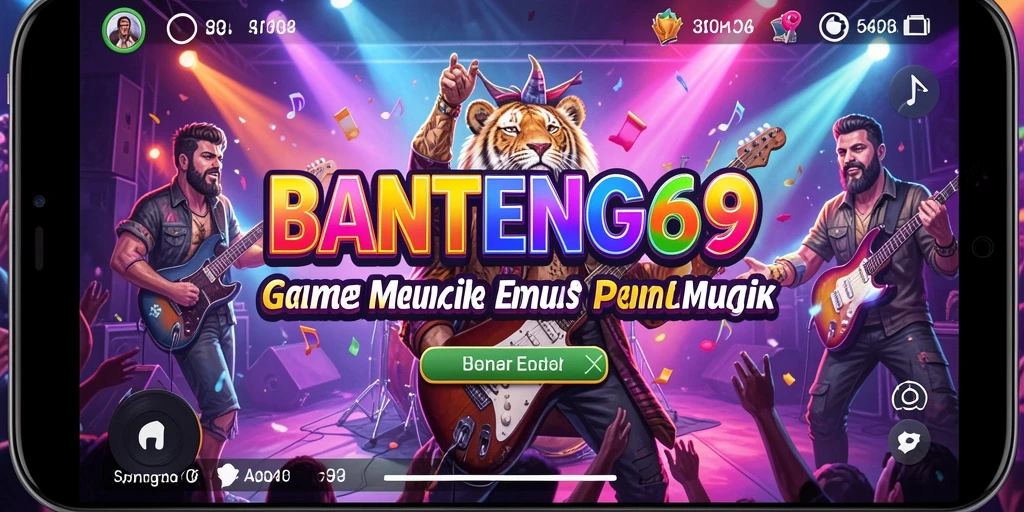 Tangkapan layar gameplay BANTENG69 menampilkan pengalaman musik interaktif yang seru.