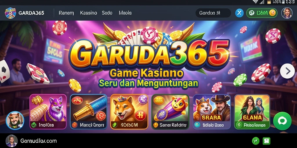Screenshot gameplay GARUDA365 menampilkan keseruan permainan Kasino yang menarik.