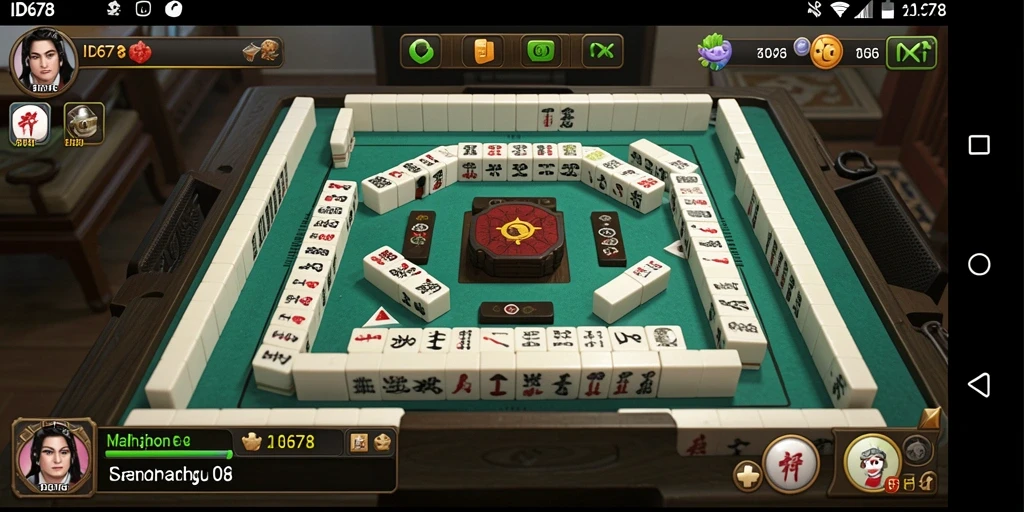 Screenshot gameplay ID678 menampilkan suasana permainan Mahjong yang menarik.