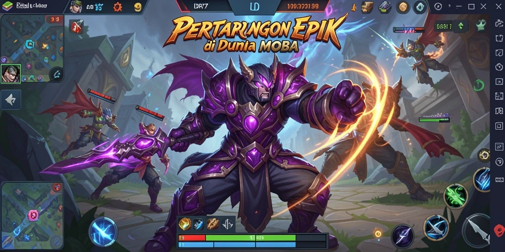 Tangkapan layar seru dari gameplay MOBA di IDR77.