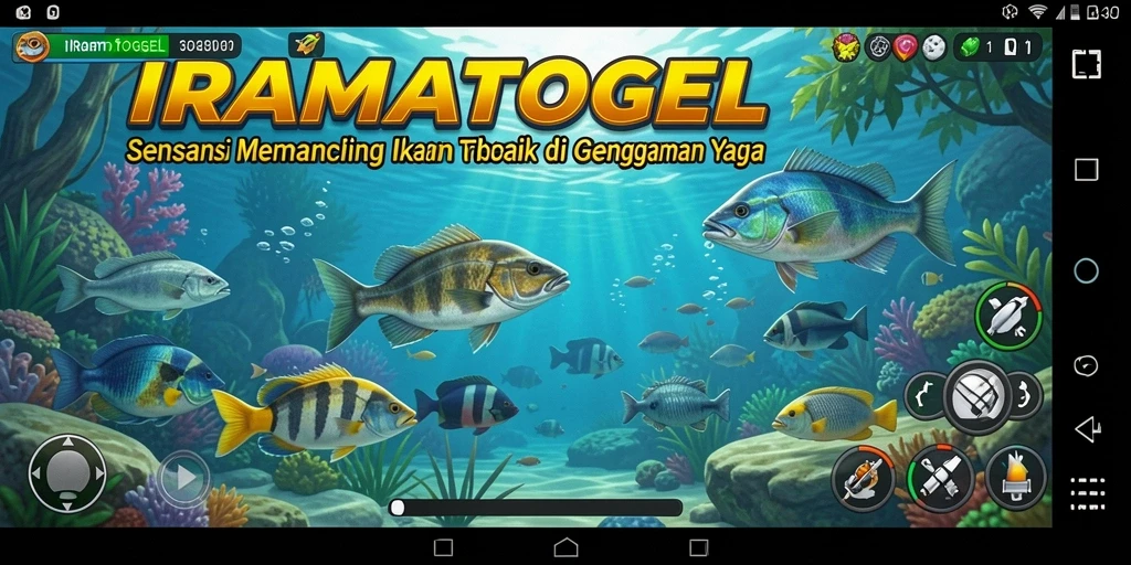 Tampilan gameplay menarik dari IRAMATOGEL saat menembak ikan.