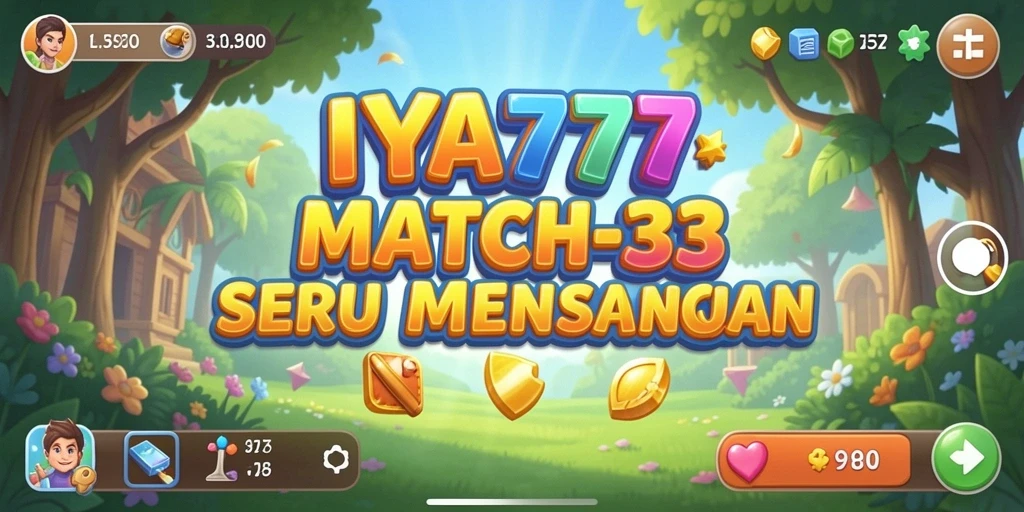 Screenshot gameplay IYA777 menampilkan elemen Match-3 yang seru.