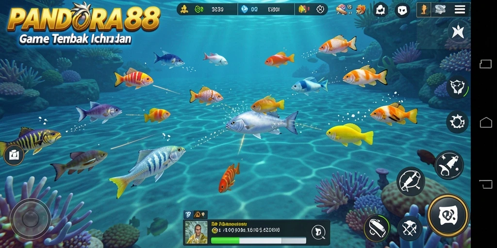 Tangkapan ikan penuh warna dalam gameplay PANDORA88.