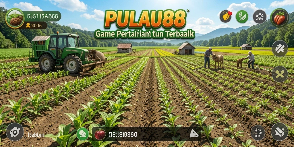 Tampilan gameplay PULAU88 dengan aktivitas pertanian yang seru.