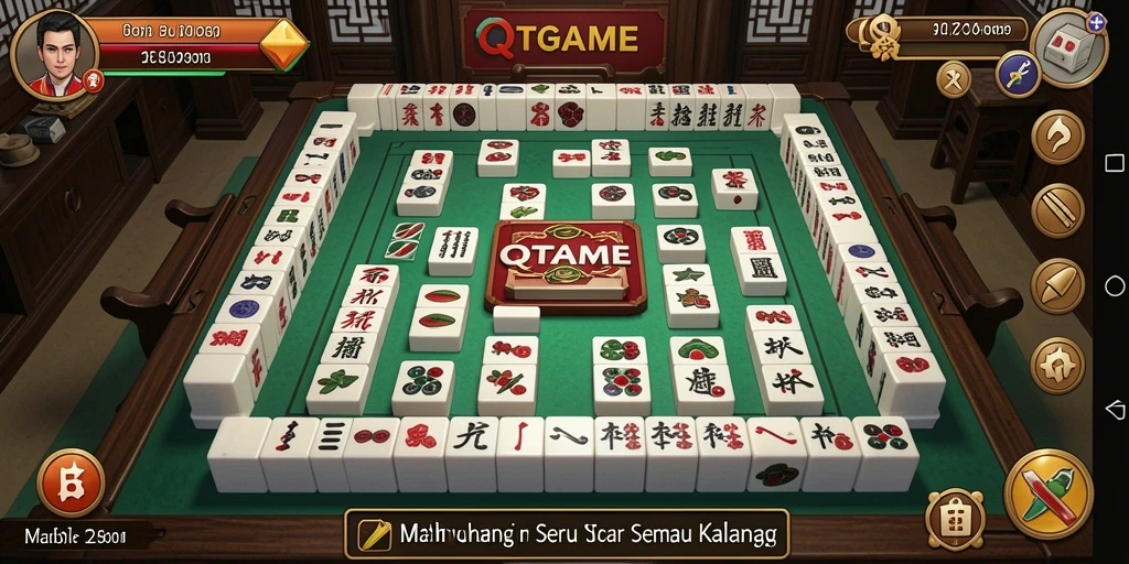 Tampilan gameplay Mahjong yang menarik dan menantang.