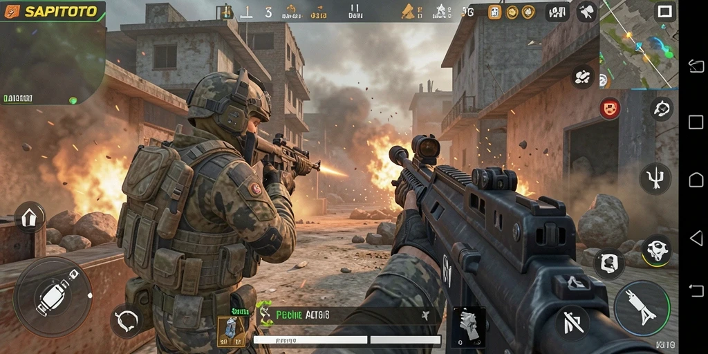 Tampilan gameplay SAPITOTO yang mendebarkan dan penuh aksi.