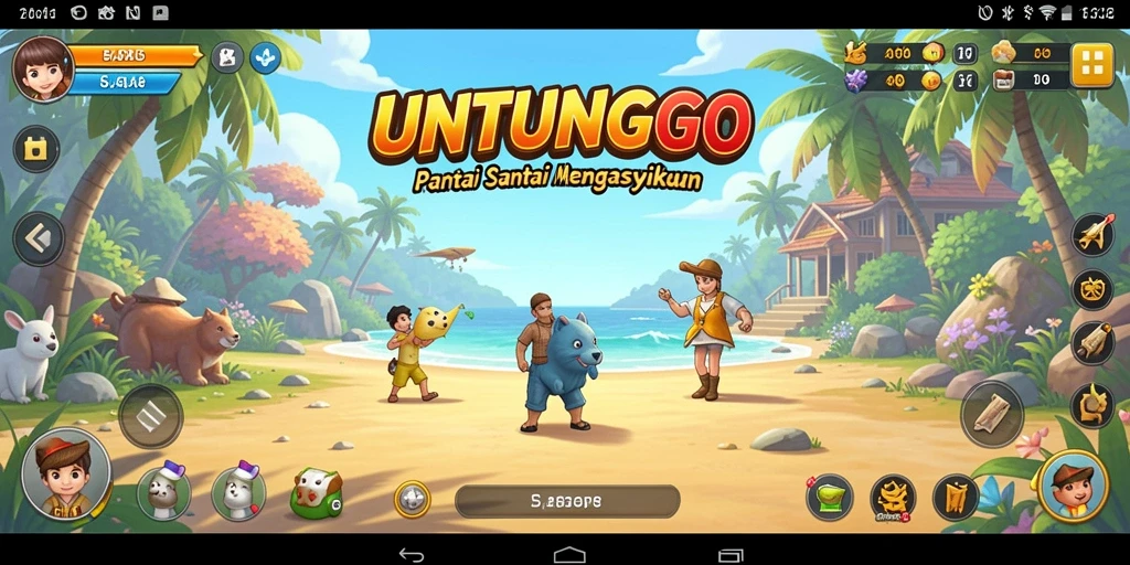 Tampilan menarik dari gameplay UNTUNGGO yang mengasyikkan.