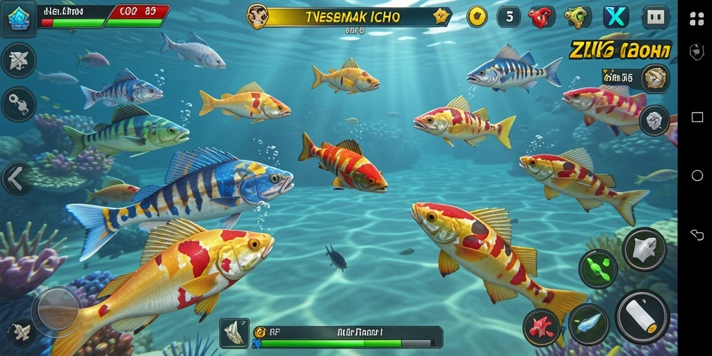 Gameplay seru menggambarkan aksi menembak ikan di ZK6.